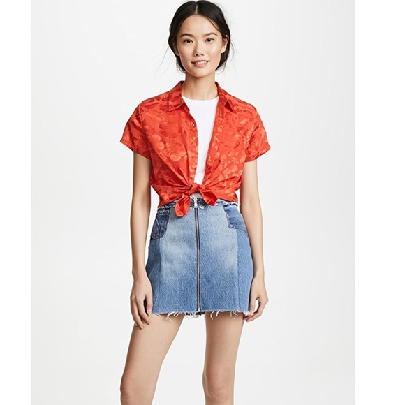 Re/Done Denim Skirt NWOT Size 26 - Picture 9 of 16